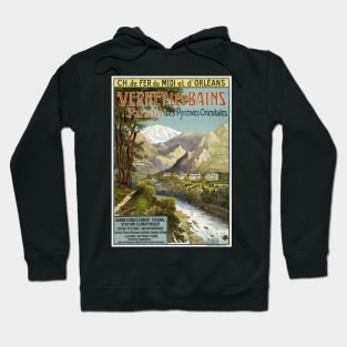 Vernet les Bains Vintage Railroad Poster 1904 Hoodie